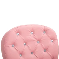 Vinsetto Luxe Roze Ergonomische Kantoorstoel met Gestoffeerde Rugleuning en Zitvlak(m-9)