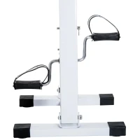 HOMCOM Hometrainer voor senioren bewegingstrainer pedaaltrainer armen en benen staal wit(m-8)