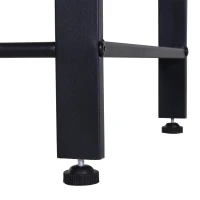 HOMCOM Kapstok met 8 haken schoenenbank kledingstandaard 2 aflegvlakken MDF zwart(m-9)