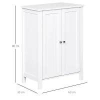 Kleankin Badkamerkast keukenkast woonkamerkast stakast verstelbare planken hout(m-3)