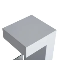 HOMCOM® Bio-ethanol kachel | Staal, roestvrij staal, gehard glas | 78 x 25 x 58 cm | Wit | Aosom.de(m-6)