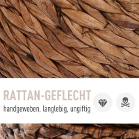 PawHut Kattenslaapplek, kattenbed met kussen, kattengrot, bananenblad, bruin(m-6)