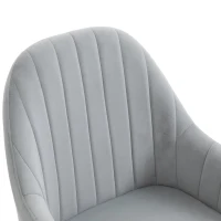 HOMCOM eetkamerstoelen set van 2 keukenstoelen lichtgrijs(m-9)