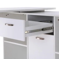 HOMCOM Hoekschrijftafel computertafel bureau hoekbureau wit MDF(m-8)