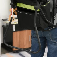 HOMCOM babydrager kinderdrager reis kinderdrager voor 6-36 maanden tot 20 kg aluminium groen(m-11)