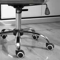 HOMCOM ergonomische bureaustoel, directiestoel, gestoffeerde rugleuning, grijs, 59,5 x 60,5 95-105 cm bureaustoel directiestoel rugleuning grijs(m-11)