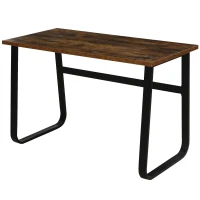 HOMCOM Bureau computertafel bureau kantoortafel PC tafel industrieel design staal bruin(m-4)