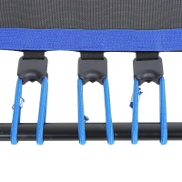 HOMCOM Fitnesstrampoline trampoline voor yoga tuintrampoline blauw 101x101x33cm(m-9)