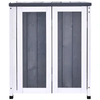 PawHut Hondenhok inklapbare hondenkooi hondenhok met raam huisdier massief hout grijs(m-11)