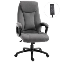 Vinsetto Massagestoel directiestoel gamingstoel draaistoel kantoorstoel massage grijs(m-1)