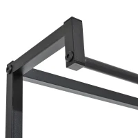 HOMCOM garderobestandaard garderobe kledingrek met zitbank schoenrenrek metaal(m-10)