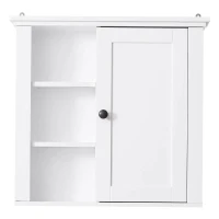 HOMCOM Keukenkast badkamermeubel badkamerkast wandkast badrek open schappen(m-3)