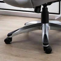 Vinsetto bureaustoel draaistoel computerstoel met kantelfunctie in hoogte verstelbaar kunstleer grijs 69,5 x 76 x 113–121 cm | Aosom.nl(m-8)