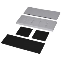 HOMCOM Zitbank met opbergruimte gestoffeerde bank kistbank met scheidingsrooster inklapbaar grijs(m-7)