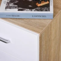 HOMCOM boekenrek met meerdere niveaus, vrijstaande stelling, woonkamerrek, hoekboekenkast, spaanplaat, natuurlijk + wit, 40 × 40 × 170 cm hoekboekenkast boekenkast woonkamerrek spaanplaat | Aosom.de(m-9)