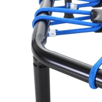 HOMCOM Fitnesstrampoline trampoline voor yoga tuintrampoline blauw 101x101x33cm(m-8)