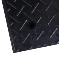 HOMCOM oprijplaat, oprijplaten, 2 stuks rubberen oprit, drempeloprijplaat, oprijhulp voor auto's, rubber 48 x 32 x 13 cm oprijplaat oprijplaten oprit rubber oprijplaat auto | Aosom.de(m-8)