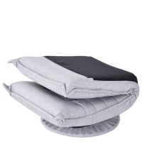 HOMCOM® vloerkussens en rugkussen vouwstoel bekleed linnen lichtgrijs 64 x 93 x 80 cm | Aosom.de(m-7)