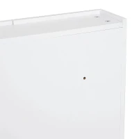 HOMCOM Badkamermeubel spiegelkast badkamerkast wandkast badkamer spiegel schap wit(m-10)