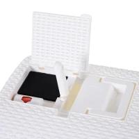 PawHut kattentoilet met uittrekbare bak kattenbak gesloten kattenbak PP wit(m-8)