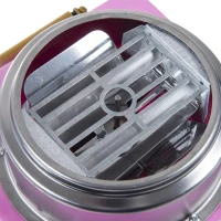 HOMCOM Suikerspinmachine suikerspinapparaat suikerspin machine 450 watt roze/rood(m-9)
