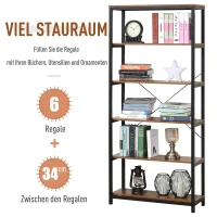 HOMCOM boekenkast met 5 vakken(m-6)