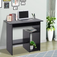 HOMCOM Computertafel bureau kantoortafel speeltafel PC-tafel zwart(m-2)