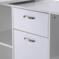 HOMCOM Hoekschrijftafel computertafel bureau hoekbureau wit MDF(m-7)