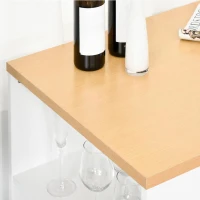 HOMCOM klapbureau met 6 vakken boekenkast met 3 planken computertafel kantoortafel E1 spaanplaat metalen frame donkergrijs 98 x 51 x 153 cm(m-9)