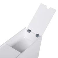 HOMCOM® badkamerkast ladekast badkamermeubel badmeubel met 2 lades en 1 opbergvak hout wit 48 x 17 x 58 cm | Aosom.de(m-3)