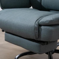 Vinsetto® bureaustoel directiestoel computerstoel in hoogte verstelbaar 360° draaibaar kunstleer grijs 68 x 80 x 120–126 cm(m-8)