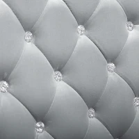 HOMCOM ergonomische bureaustoel, directiestoel, gestoffeerde rugleuning, grijs, 59,5 x 60,5 95-105 cm bureaustoel directiestoel rugleuning grijs(m-9)