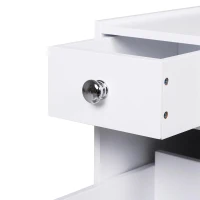 HOMCOM® badkamerkast ladekast badkamermeubel badmeubel met 2 lades en 1 opbergvak hout wit 48 x 17 x 58 cm | Aosom.de(m-2)