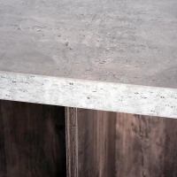 HOMCOM 5-delige eetset eettafel set met 4 krukken zitgroep eetkamer 80x80cm grijs(m-7)