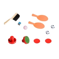 HOMCOM 4-in-1 multispeltafel tafelvoetbal speltafel biljart tafeltennis hockeytafel hockey(m-11)