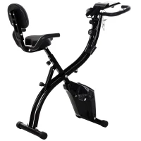 HOMCOM Hometrainer fietstrainer trainingsfiets voor thuis staal wit(m-1)