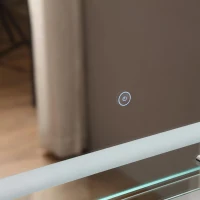 Kleankin LED badkamerspiegel met verlichting Badkamerspiegel glazen planchet 22 W 70x50 cm(m-8)