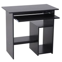 HOMCOM Computertafel bureau kantoortafel speeltafel PC-tafel zwart(m-1)