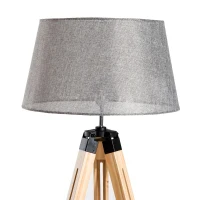 HOMCOM staande lamp vloerlamp stalamp hoogte 99-143 cm woonkamer E27 grenen 2 kleuren(m-8)