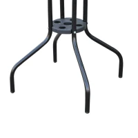 Balkontafel tuintafel glazen tafel bistrotafel metaal veiligheidsglas ∅60x70 cm(m-9)