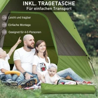 Autotent campingtent reistent zonwering voor 4-5 personen glasvezel polyester(m-5)