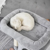 Krabpaal PawHut met sisalpalen, krabpaal voor katten, klimboom voor katten, kattenboom, lichtgrijs, 59 x 39 x 83 cm kattenkrabpaal sisalpalen kattenboom lichtgrijs | Aosom.nl(m-10)