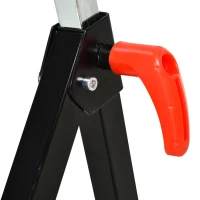 HOMCOM rolbok zaagbok met rol steunbok materiaalsteun instelbaar tot 90 kg metaal(m-10)