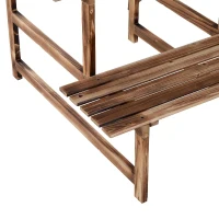 Plantenetagere bloementrap plantenrek bloemenbank standaard 3 trappen vurenhout(m-10)