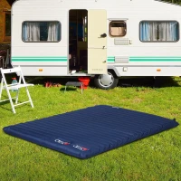 Luchtmatras opblaasbaar luchtbed campingmatras slaapmat pongee blauw(m-2)