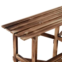 Plantenetagere bloementrap plantenrek bloemenbank standaard 3 trappen vurenhout(m-8)