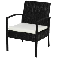 Polyrotan zitgroep 7-delig. Tuinset lounge tuin met zwarte kussens(m-7)