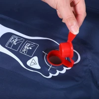 Luchtmatras opblaasbaar luchtbed campingmatras slaapmat pongee blauw(m-8)