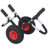 Surftrolley Surfplank transporttrolley opvouwbare boottrolley inklapbaar PU-banden tot 45 kg(m-1)