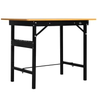 HOMCOM werkbank werktafel werkbank klaptafel werkblad inklapbaar staal, MDF geel + zwart 100 x 60 x 75,5 cm geel | Aosom.de(m-5)